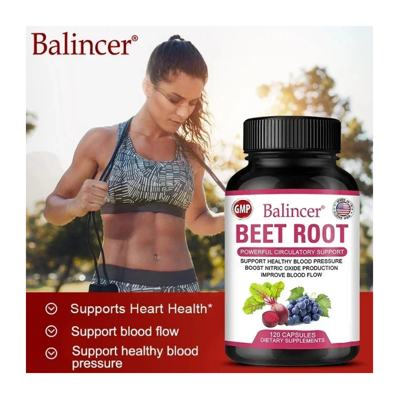 Suplemento de remolacha para favorecer la circulación, aumentar la energía y la resistencia.