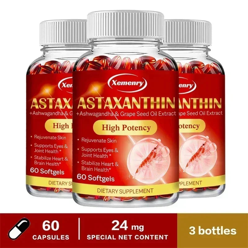 Cápsulas blandas de astaxantina con antioxidantes avanzados y protección celular