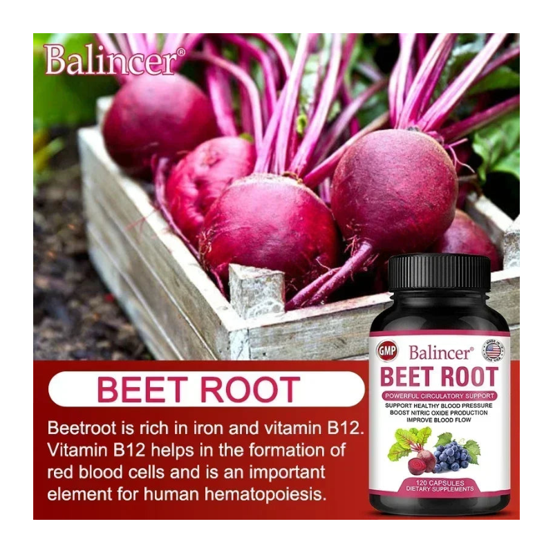 Beet Root Supplement for Circulation Support, Energy & Endurance