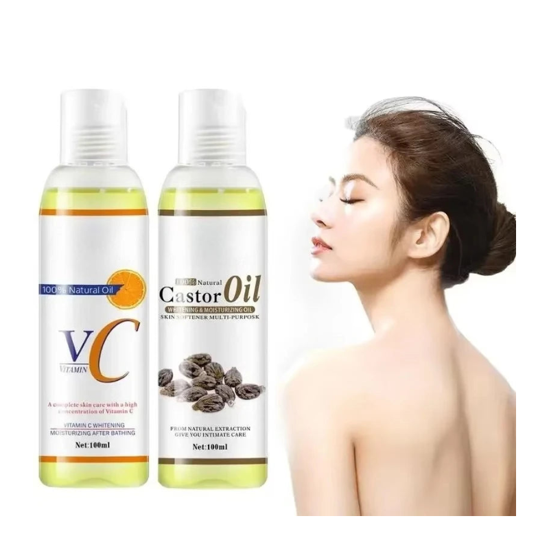 Organic Castor Oil with Vitamin C Natural Care for Skin & Body Wellness