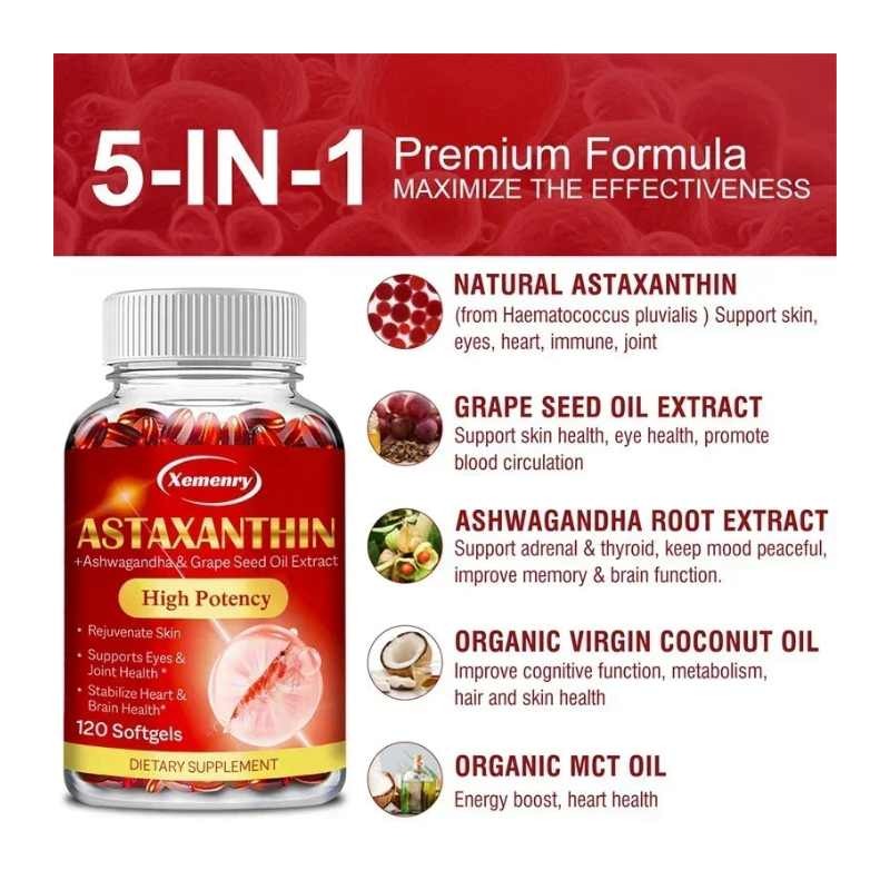 Advanced Antioxidant & Cellular Protection Astaxanthin Softgels