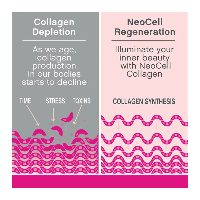 Suplemento de colágeno con vitamina C y biotina que favorece el cabello, la piel y las uñas.
