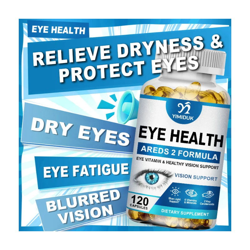 Suplemento vitamínico y de apoyo visual para los ojos: protección contra la luz azul, claridad visual y bienestar ocular. Fórmula diaria para la salud ocular.