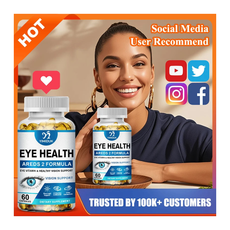 Suplemento vitamínico y de apoyo visual para los ojos: protección contra la luz azul, claridad visual y bienestar ocular. Fórmula diaria para la salud ocular.