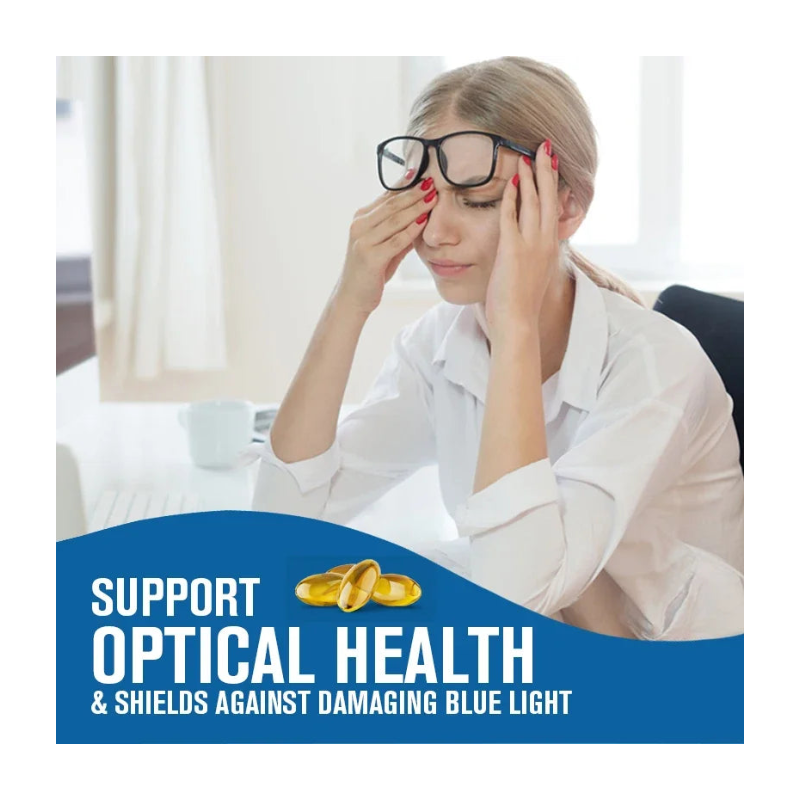 Suplemento vitamínico y de apoyo visual para los ojos: protección contra la luz azul, claridad visual y bienestar ocular. Fórmula diaria para la salud ocular.