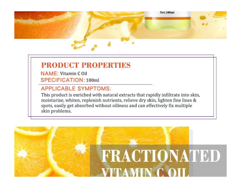 Organic Castor Oil with Vitamin C Natural Care for Skin & Body Wellness